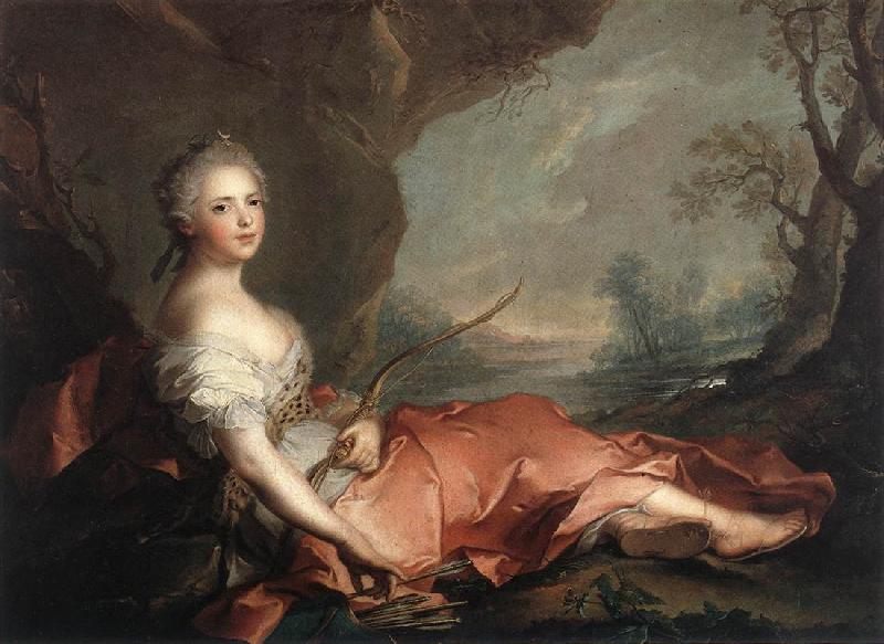 NATTIER, Jean-Marc Marie Adelaide of France as Diana sg Sweden oil painting art